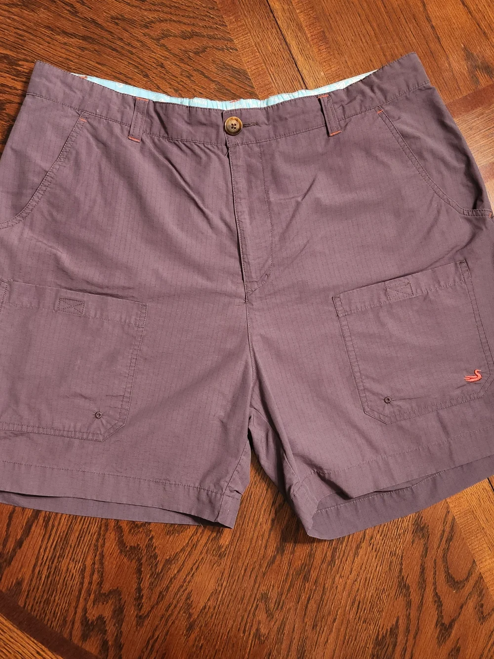 Southern Marsh Tarpon Flats Fishing Shorts Men's XL Gray Microcheck Sportswear